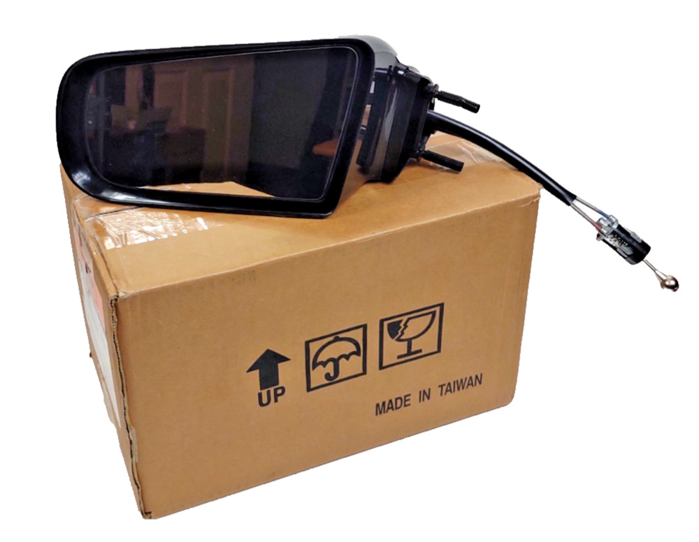Dorman 955-109 Side View Mirror Driver Side Left Cable Controlled Black Chevy GM